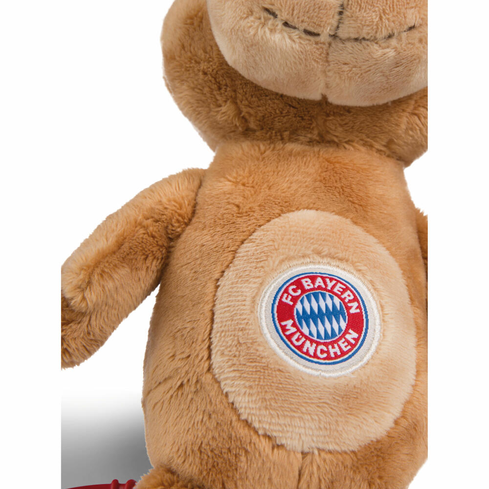 NICI FC Bayern München Bär Berni Spieluhr, Musikuhr, Einschalfhilfe, Kuscheltier, Polyester, 18 cm, 49082