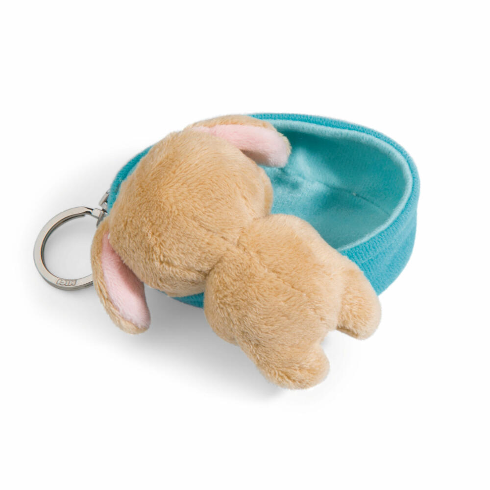 NICI Sleeping Pets Dog Keyring, Key Pendant, Lucky Charm, Caramel, 8 cm, 48835