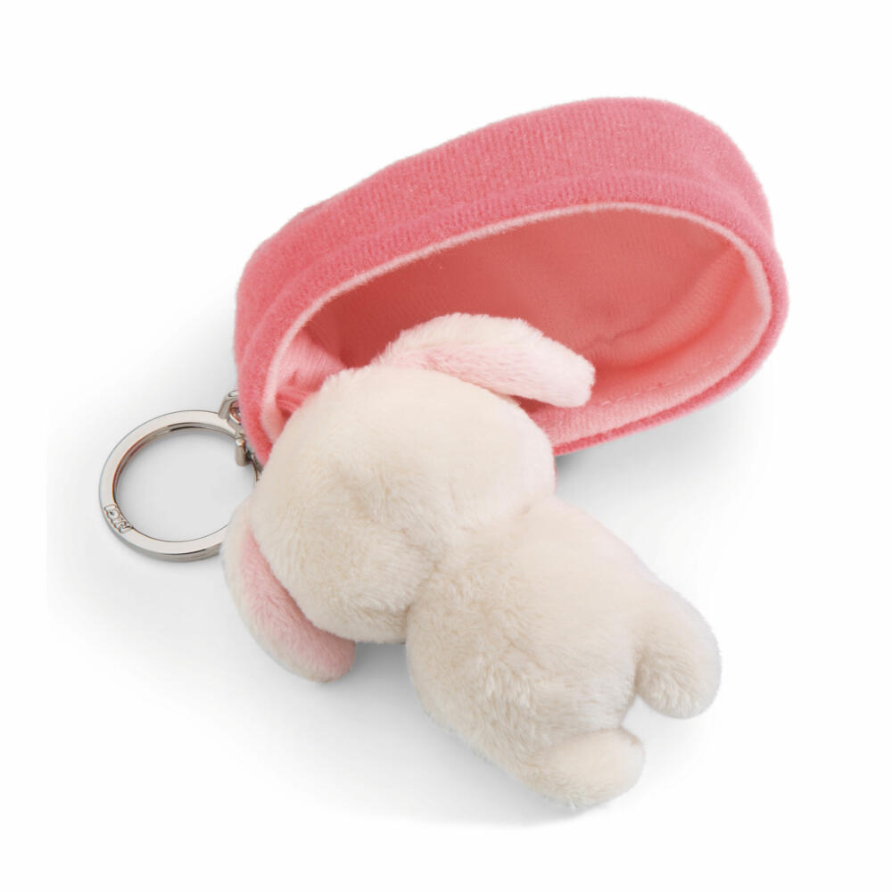 NICI Sleeping Pets Hund Schlüsselanhänger, Schlüssel Anhänger, Glücksbringer, Creme, 8 cm, 48834