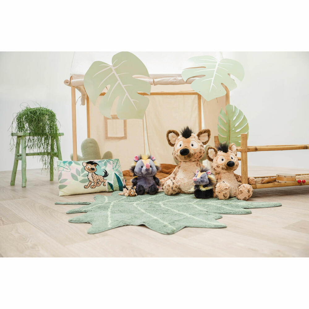 NICI Green Wild Friends Hyäne Helgi Kissen, Kopfkissen, Kuschelkissen, Dekokissen, 43 x 25 cm, 48868