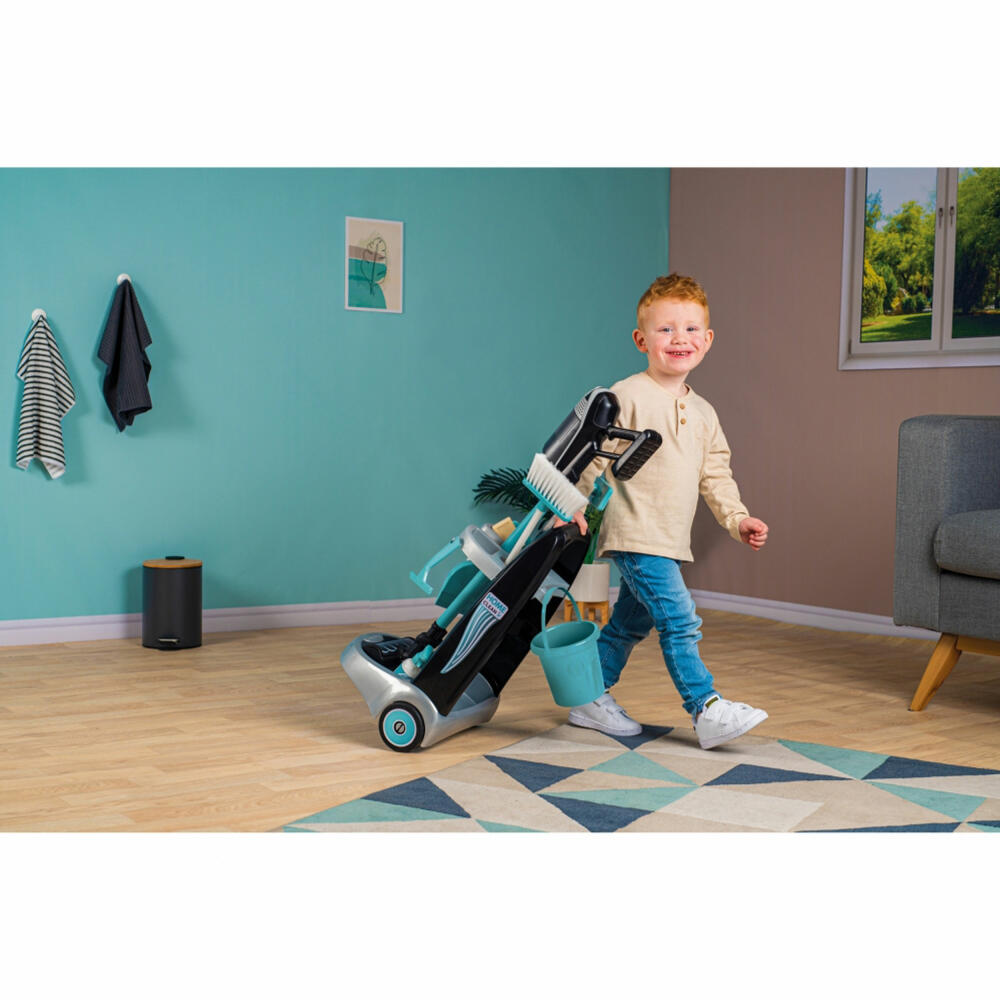 Smoby Rowenta cleaning trolley, cleaning set, children's vacuum cleaner, toy, children, 7600330319