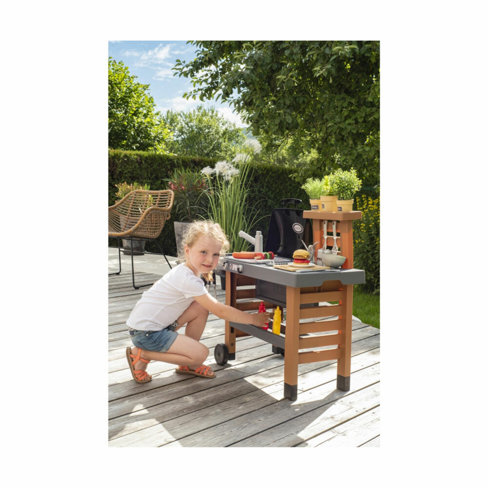 Smoby Outdoor Gartenküche, Spielküche, Garten Küche, Grill, Spielzeug, Kinder, 7600312004