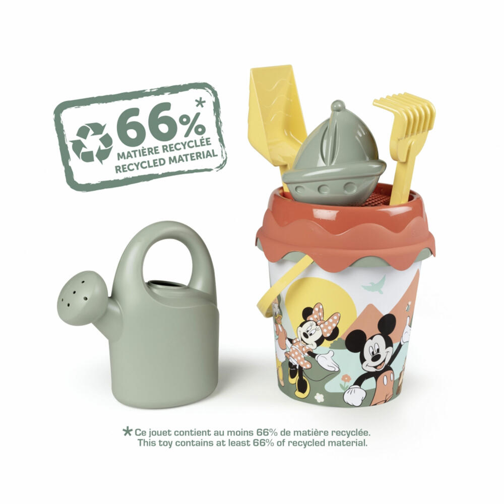 Smoby Life Micky Eimergarnitur mit Gießkanne, Sandspielzeug, Eimer, Schaufel, Spielzeug, 7600862174