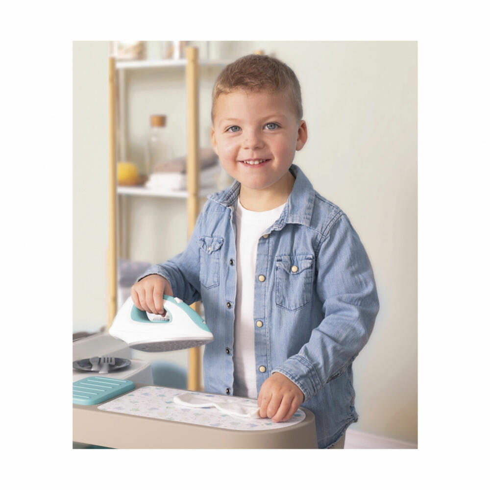 Smoby Tefal Spielküche Studio + Waschsalon, Kinderküche, Spielzeugküche, Waschmaschine, 7600311050