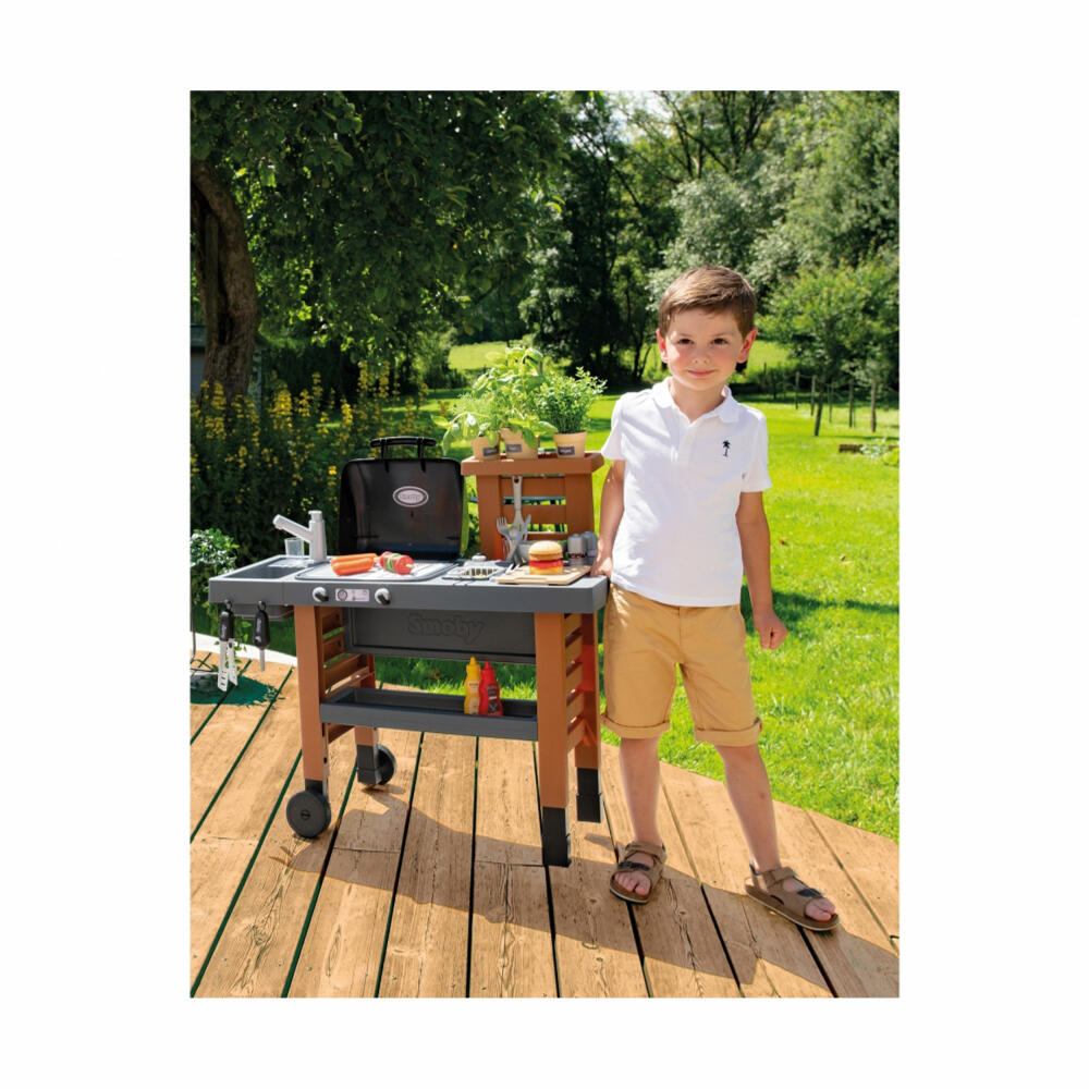 Smoby Outdoor Gartenküche, Spielküche, Garten Küche, Grill, Spielzeug, Kinder, 7600312004