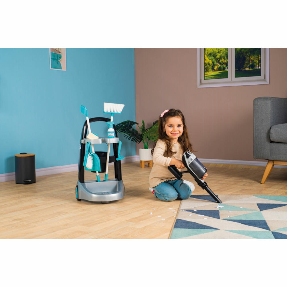 Smoby Rowenta cleaning trolley, cleaning set, children's vacuum cleaner, toy, children, 7600330319