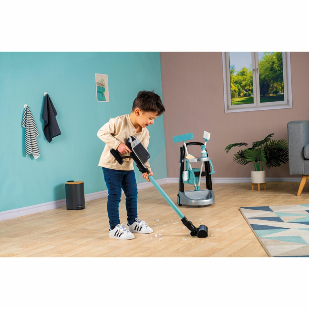 Smoby Rowenta cleaning trolley, cleaning set, children's vacuum cleaner, toy, children, 7600330319