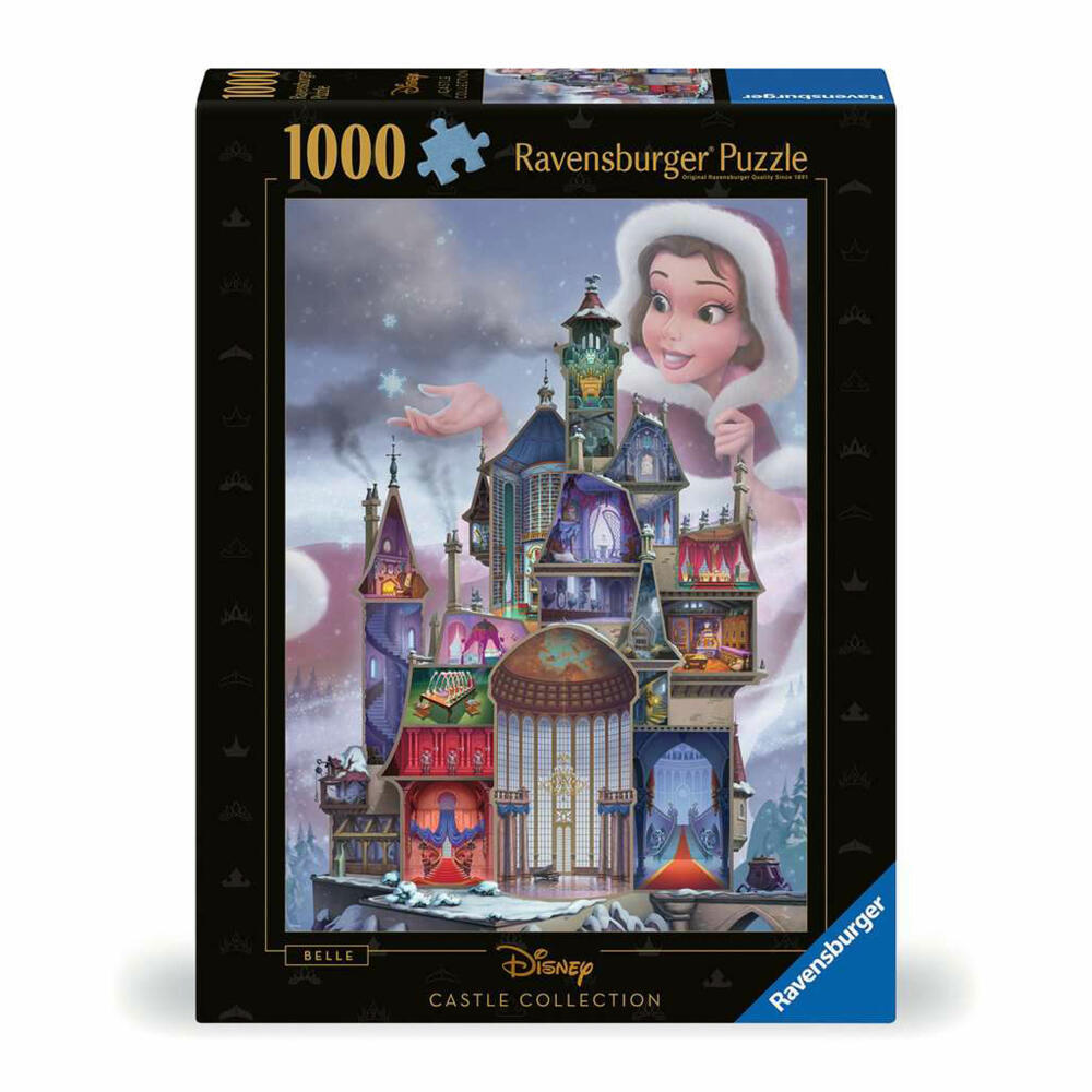 Ravensburger Puzzle Disney Castles - Belle, Erwachsenenpuzzle, 1000 Teile, 12000262