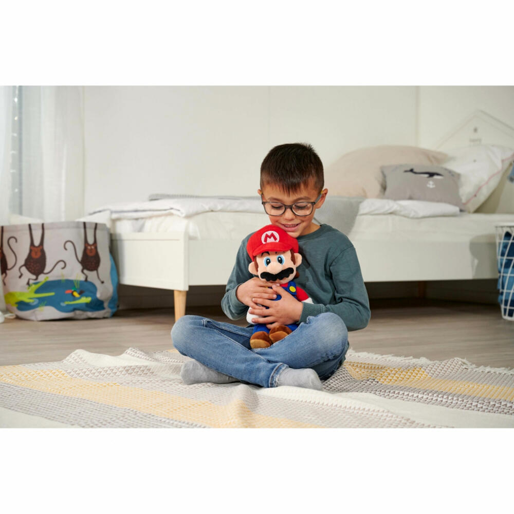 Simba Super Mario, Mario plush, plush figure, cuddly toy, stuffed toy, fabric figure, 30 cm, 109231010