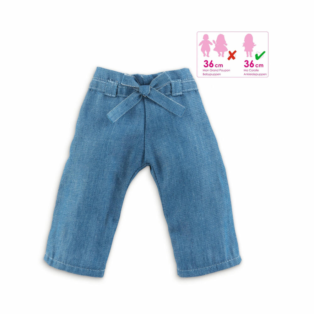 Corolle MC Jeans and Belt, Doll Clothes, Pants, Doll, for 36cm Ma Corolle Dressing Dolls, 9000212170