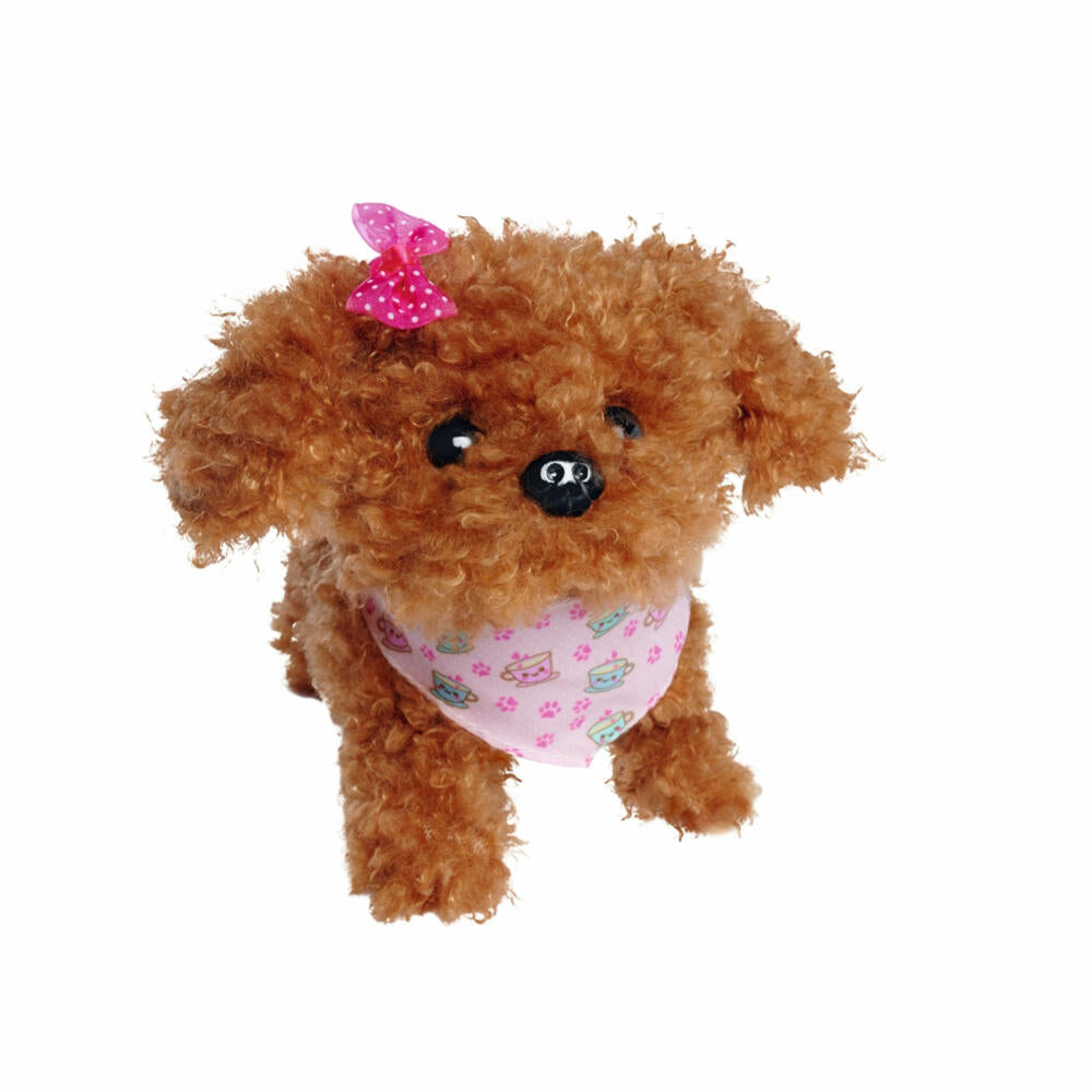 Simba ChiChi Love Tea Cup Poodle Puppy, electronic cuddly toy, plush dog, dog with function, toy, 105890015