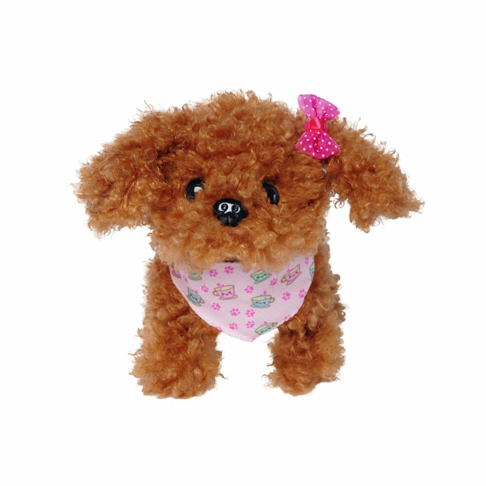 Simba ChiChi Love Tea Cup Poodle Puppy, electronic cuddly toy, plush dog, dog with function, toy, 105890015