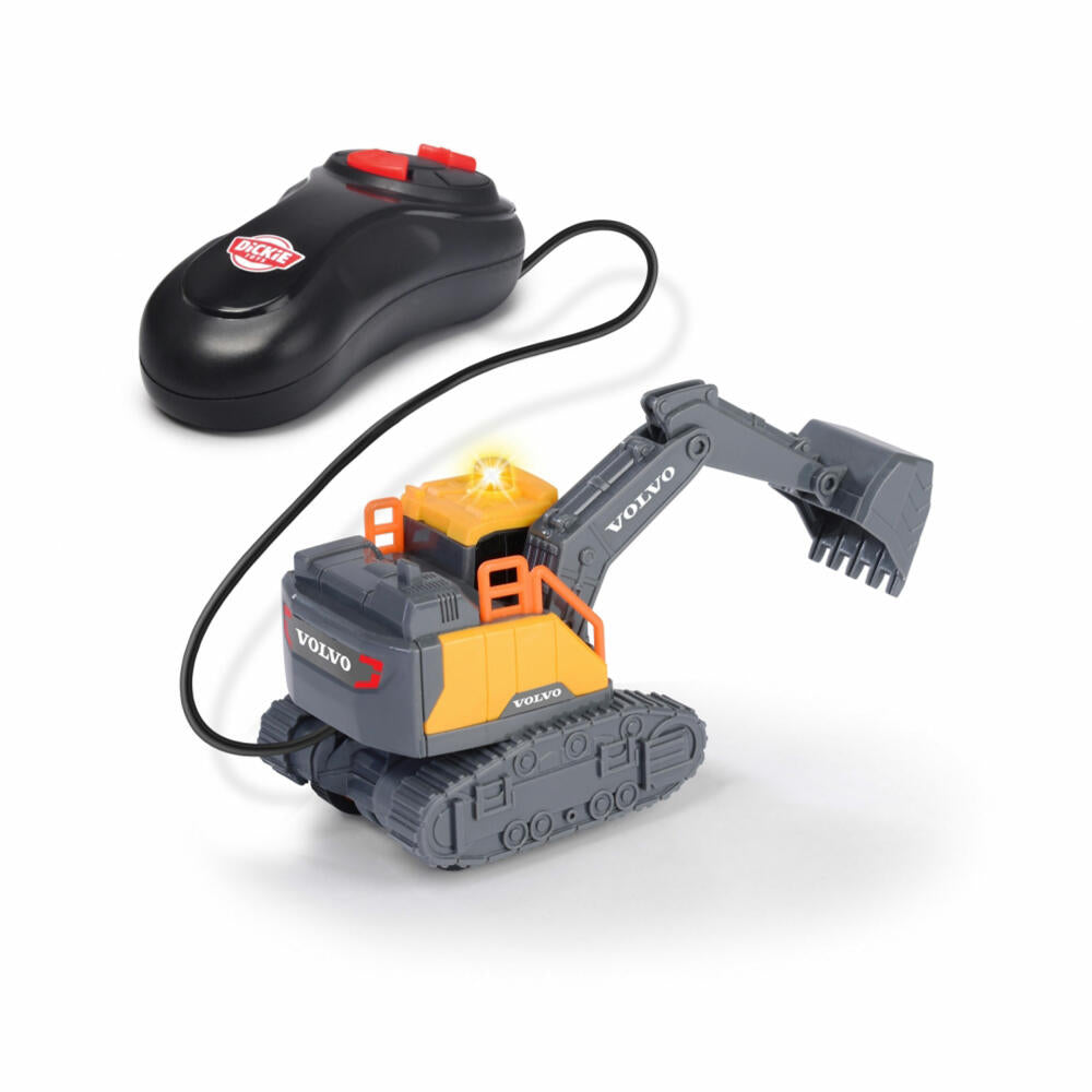 Dickie Toys Mini Volvo Excavator, remote-controlled toy excavator, children's toy, children, 203722013