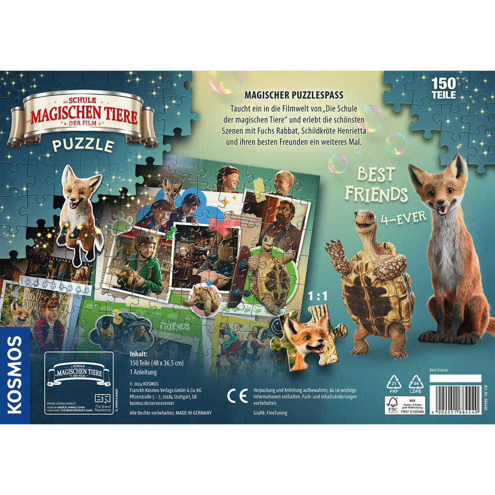 KOSMOS Puzzle for the film The School for Magical Animals, 150 pieces, children's puzzle, children, from 7 years, 684440