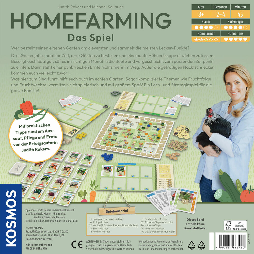 KOSMOS Judith Rakers Homefarming - The Board Game, Family Game, Parlor Game, Ages 8 and Up, 683450