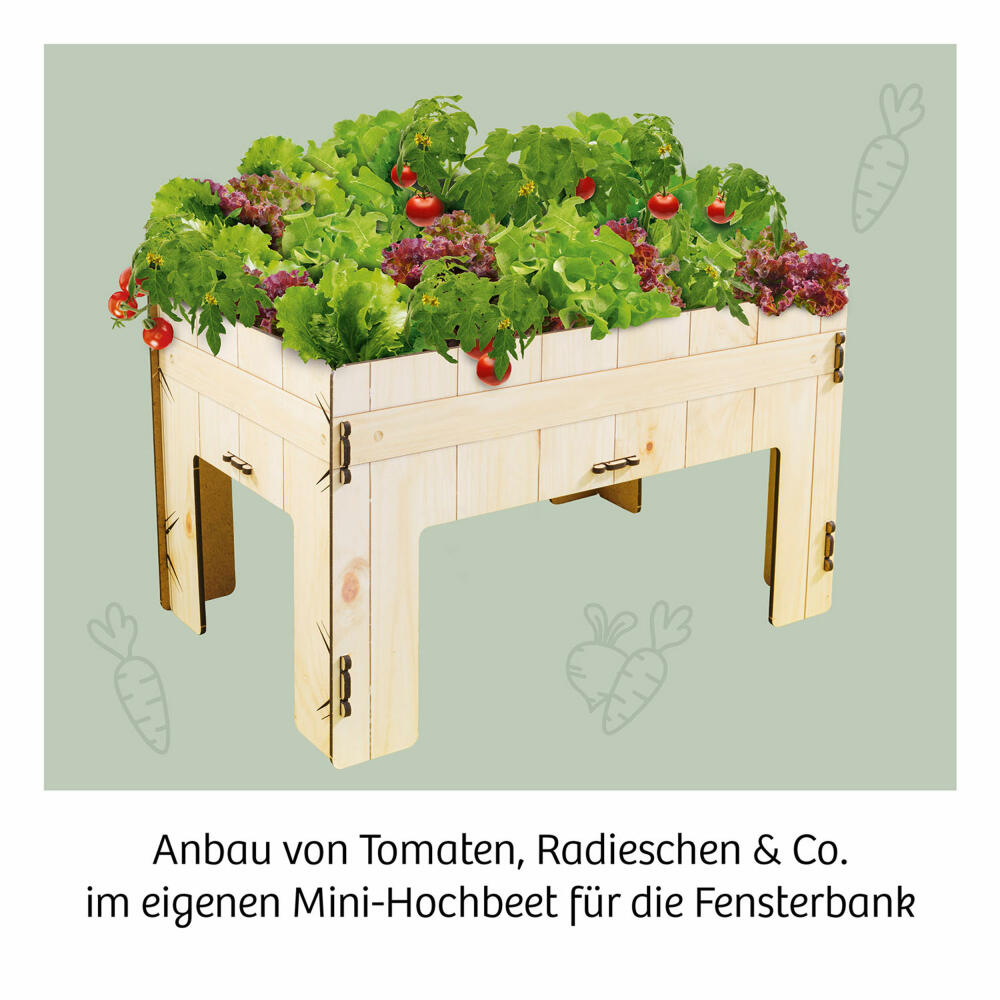 KOSMOS Judith Rakers My first farm, experiment kit, mini raised bed, raised bed, windowsill, 637262