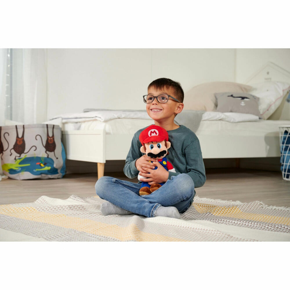 Simba Super Mario, Mario plush, plush figure, cuddly toy, stuffed toy, fabric figure, 30 cm, 109231010