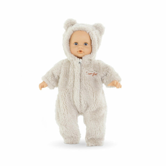 Corolle MPP 30cm Kuschelanzug Teddy, Puppenkleidung, Puppen Kleidung, Zubehör, Puppe, für alle 30cm Babypuppen, 9000110830