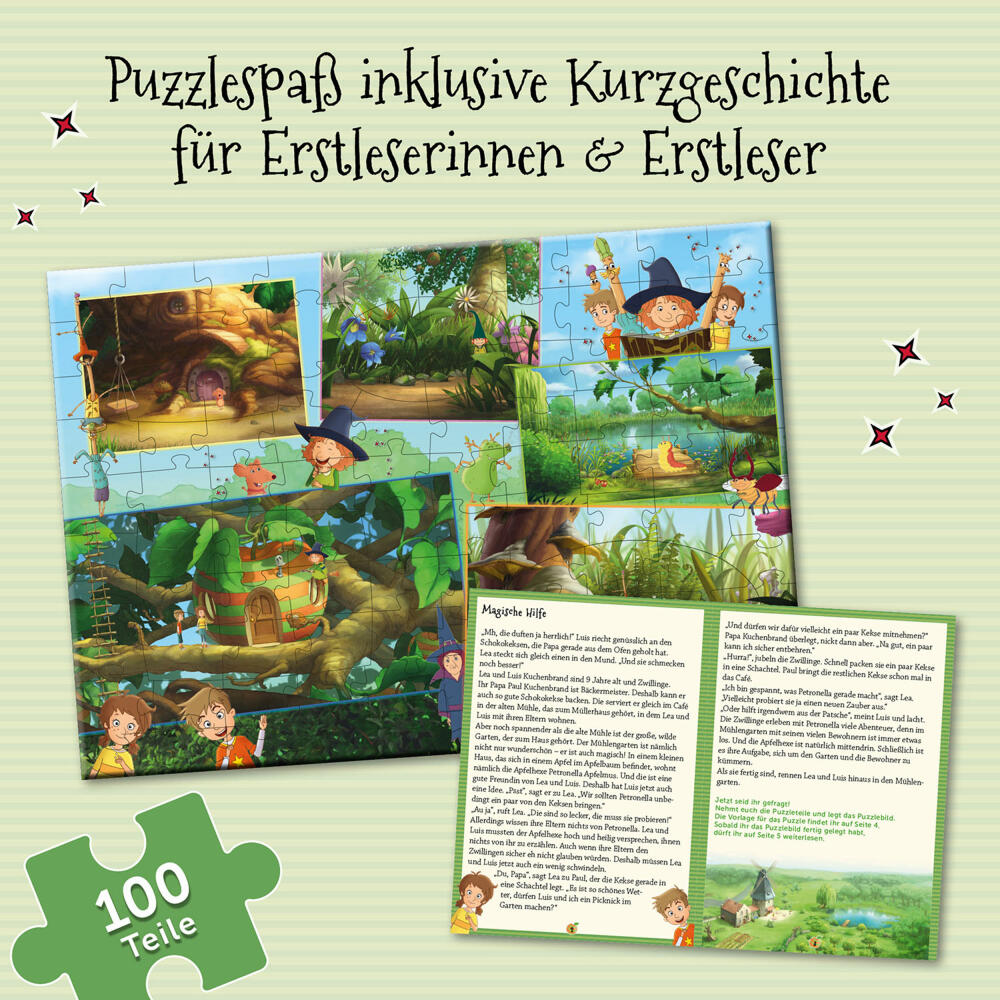 KOSMOS Puzzle Petronella Apfelmus 100 pieces, puzzle game, story, short story, children's game, from 6 years, 684297