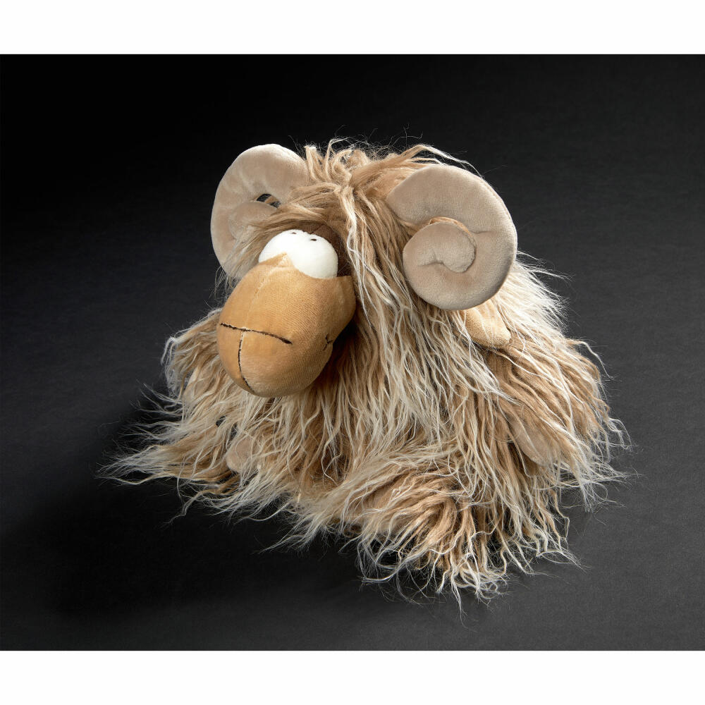 sigikid Mufflon Muff BeastsTown, soft toy, stuffed toy, cuddly toy, polyester, beige, 30 cm, 43259