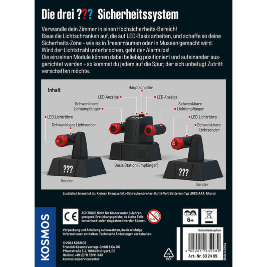 KOSMOS Die drei ??? Sicherheitssystem, Ausrüstung, Gadget, Detektivspiel, Rollenspiele, ab 8 Jahren, 632489