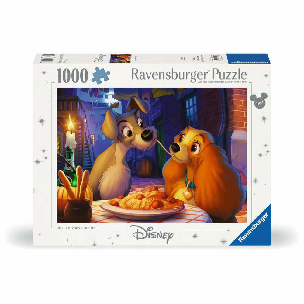 Ravensburger Puzzle Susi und Strolch, Erwachsenenpuzzle, 1000 Teile, 12000003
