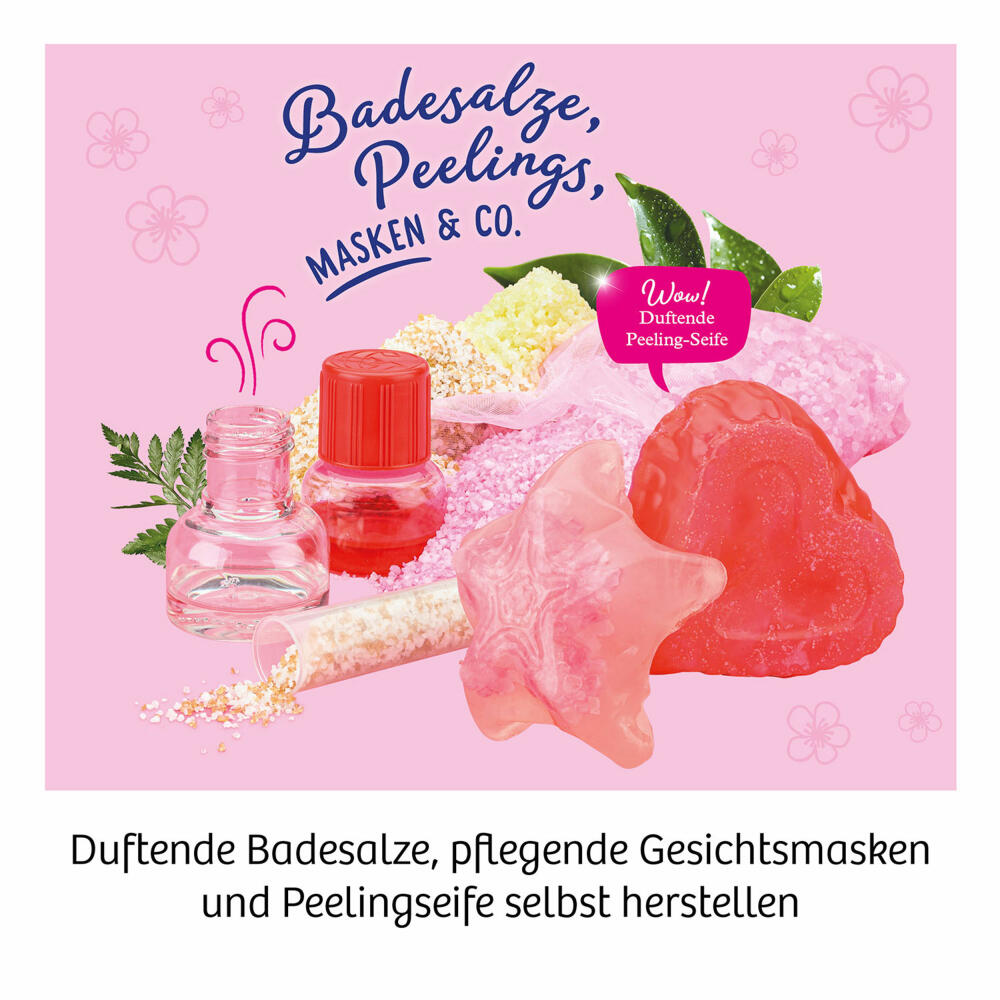 KOSMOS Kosmetik-Studio, Experimentierkasten, DIY, Badesalz, Peeling, Pflegeprodukte, Kinder, ab 8 Jahren, 671563
