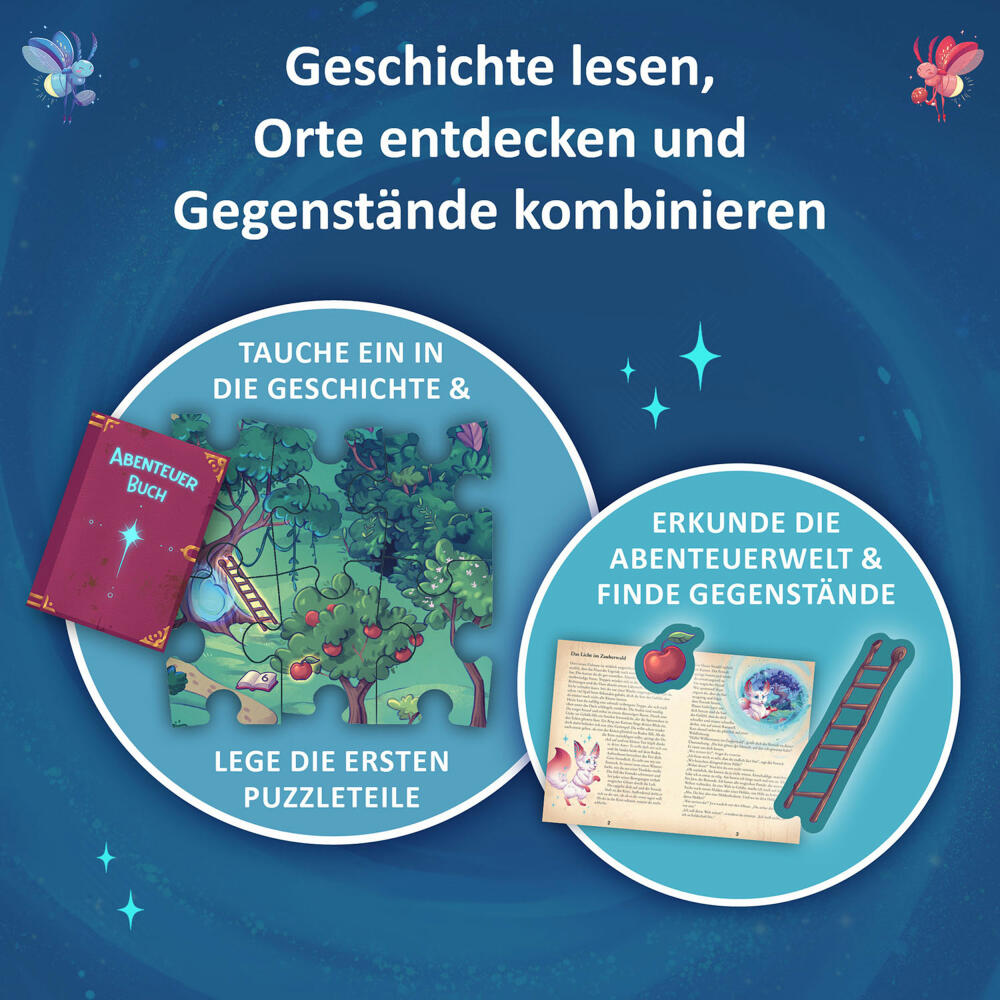 KOSMOS Adventure Puzzle The Light in the Magic Forest, Interactive Adventure Game, Puzzle Game, Children, Ages 8 and Up, 683597