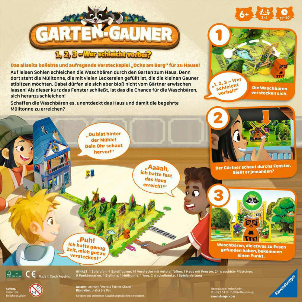 Ravensburger Game Garden-Gauner, Children's Game, Board Game, from 6 years, 22698
