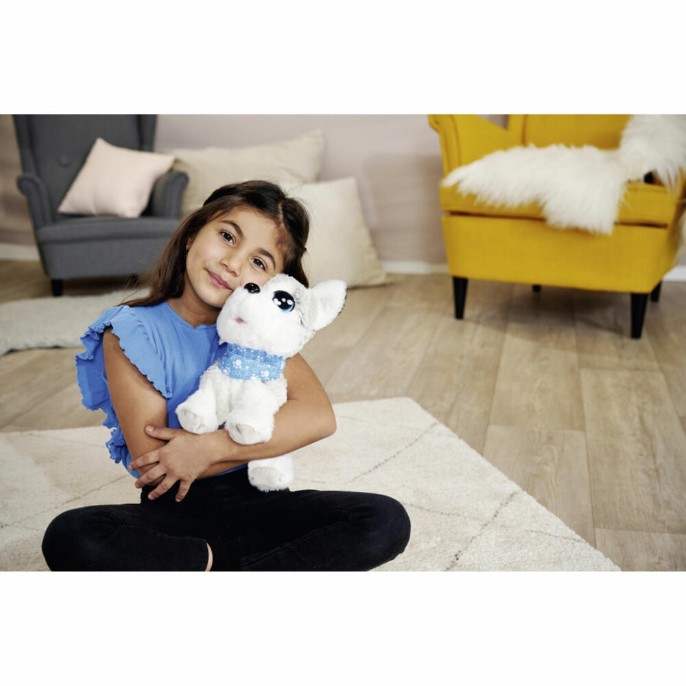 Simba ChiChi Love Happy Husky, electronic cuddly toy, plush dog, dog with function, toy, 105890050