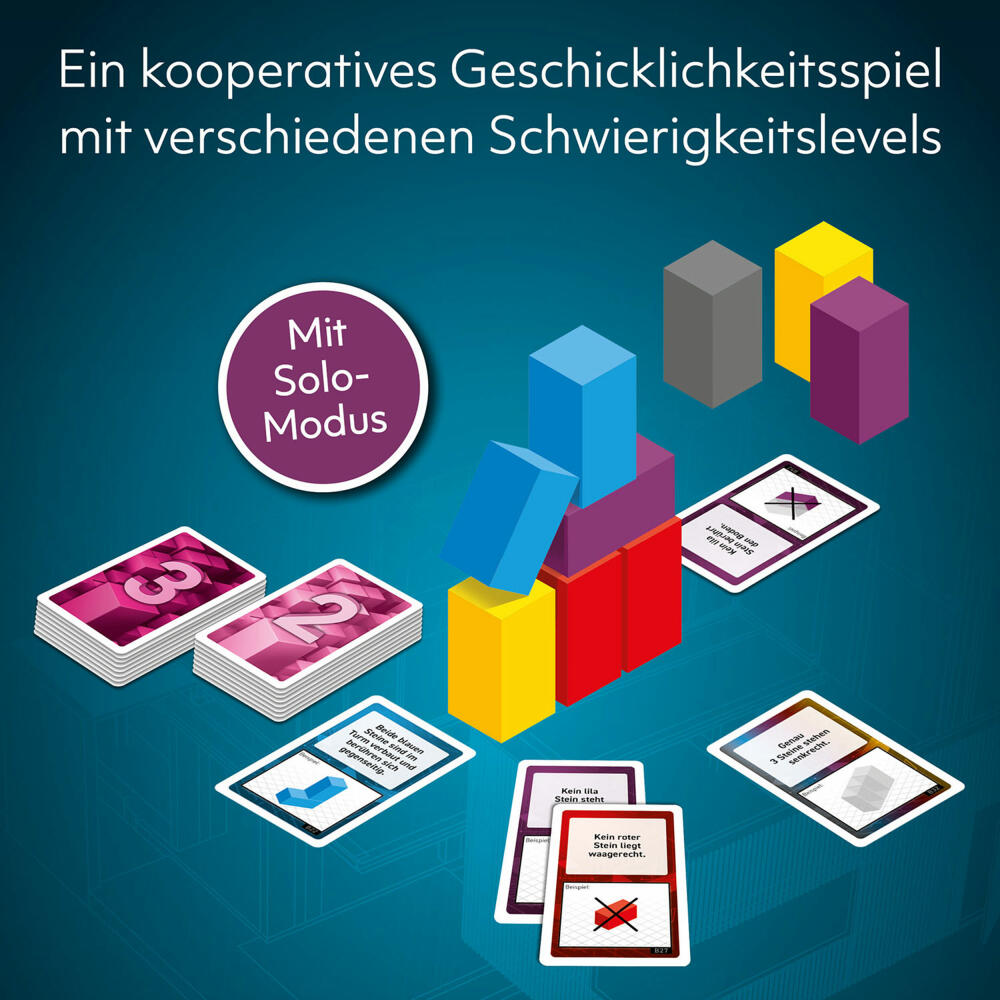 KOSMOS TowerBrix, Geschicklichkeitsspiel, Familienspiel, Gesellschaftsspiel, ab 10 Jahren, 684228