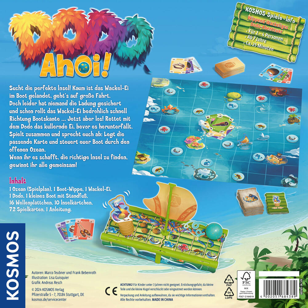 KOSMOS Dodo Ahoi!, Kartenspiel, Familienspiel, Kinderspiel, ab 7 Jahren, 684389