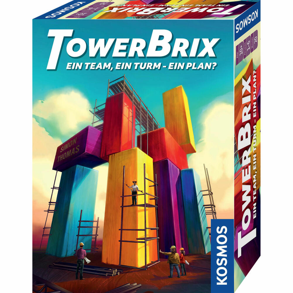 KOSMOS TowerBrix, Geschicklichkeitsspiel, Familienspiel, Gesellschaftsspiel, ab 10 Jahren, 684228