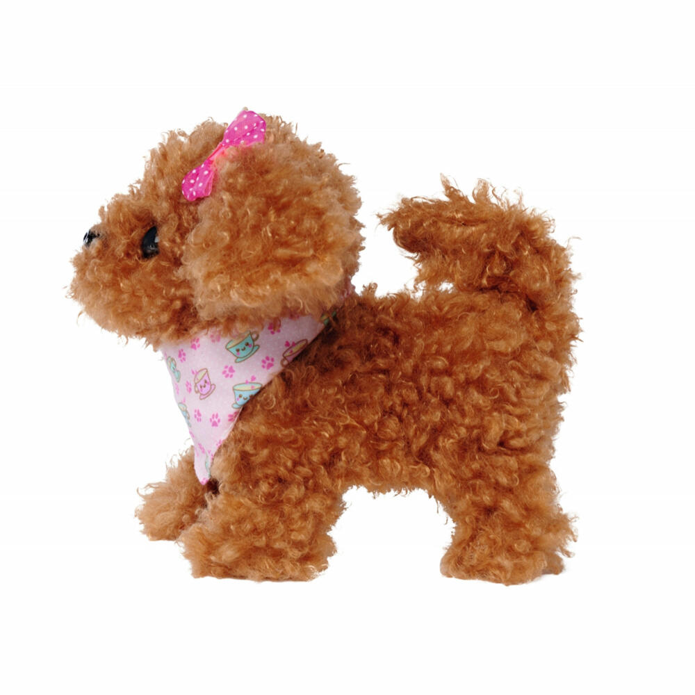 Simba ChiChi Love Tea Cup Poodle Puppy, electronic cuddly toy, plush dog, dog with function, toy, 105890015