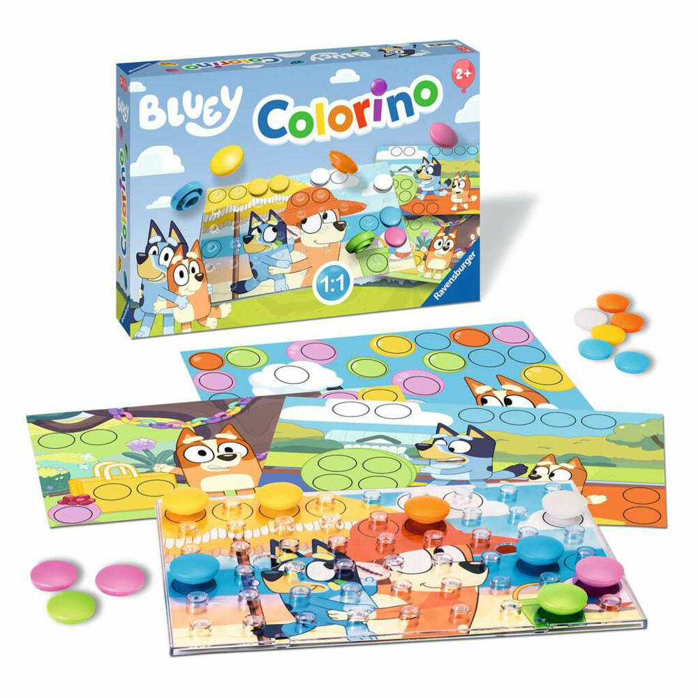 Ravensburger Lernspiel Bluey Colorino, Kinderspiel, Malspiel, ab 2 Jahren, 22684