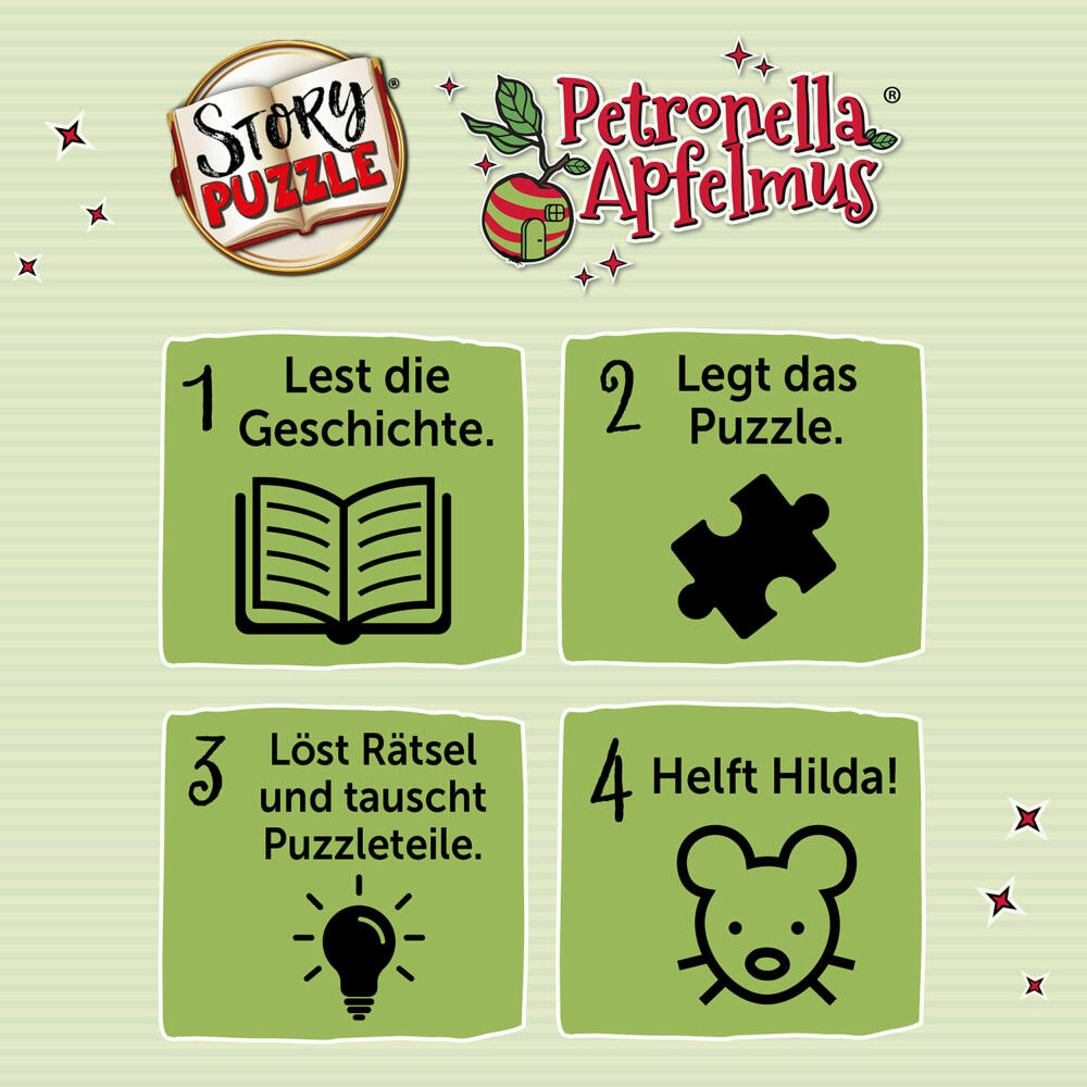 KOSMOS Puzzle Petronella Apfelmus 100 pieces, puzzle game, story, short story, children's game, from 6 years, 684297