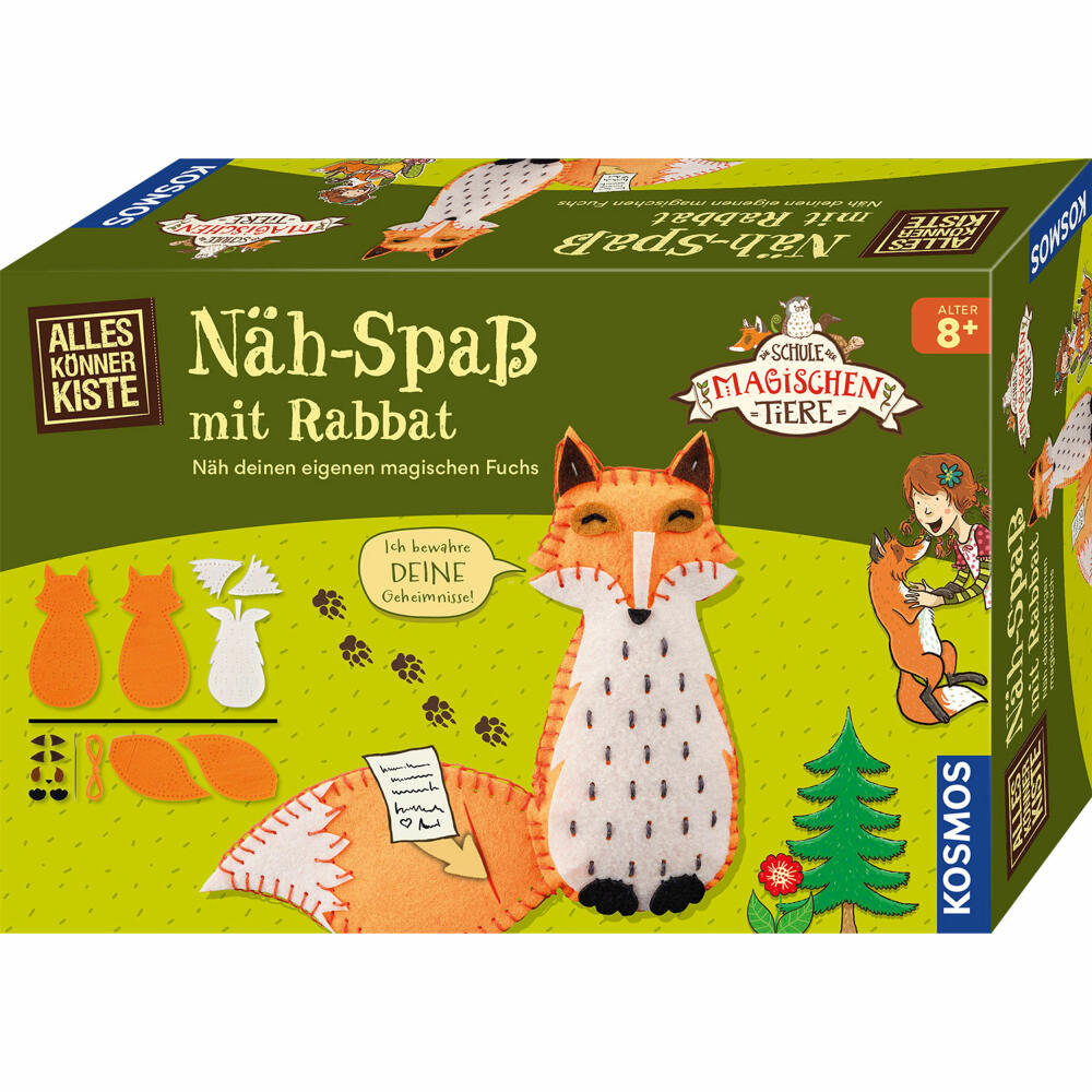 KOSMOS AllesKönnerKiste The School of Magical Animals - Sewing Fun with a Discount, Sewing, Sewing Set, Craft Set, from 8 Years, 604677