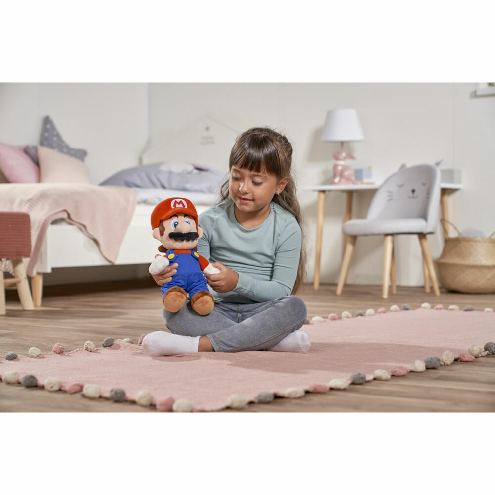Simba Super Mario, Mario plush, plush figure, cuddly toy, stuffed toy, fabric figure, 30 cm, 109231010