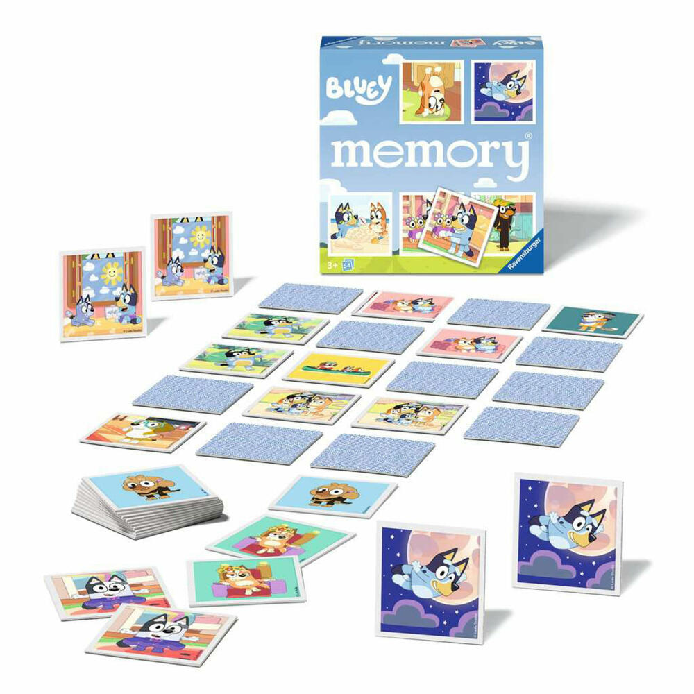 Ravensburger game memory Bluey, memo game, laying game, memory game, 22646