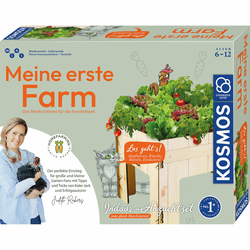 KOSMOS Judith Rakers My first farm, experiment kit, mini raised bed, raised bed, windowsill, 637262