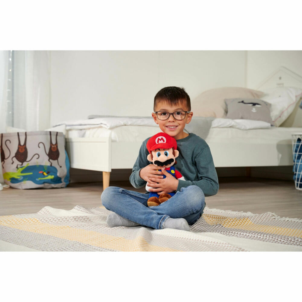 Simba Super Mario, Mario plush, plush figure, cuddly toy, stuffed toy, fabric figure, 30 cm, 109231010