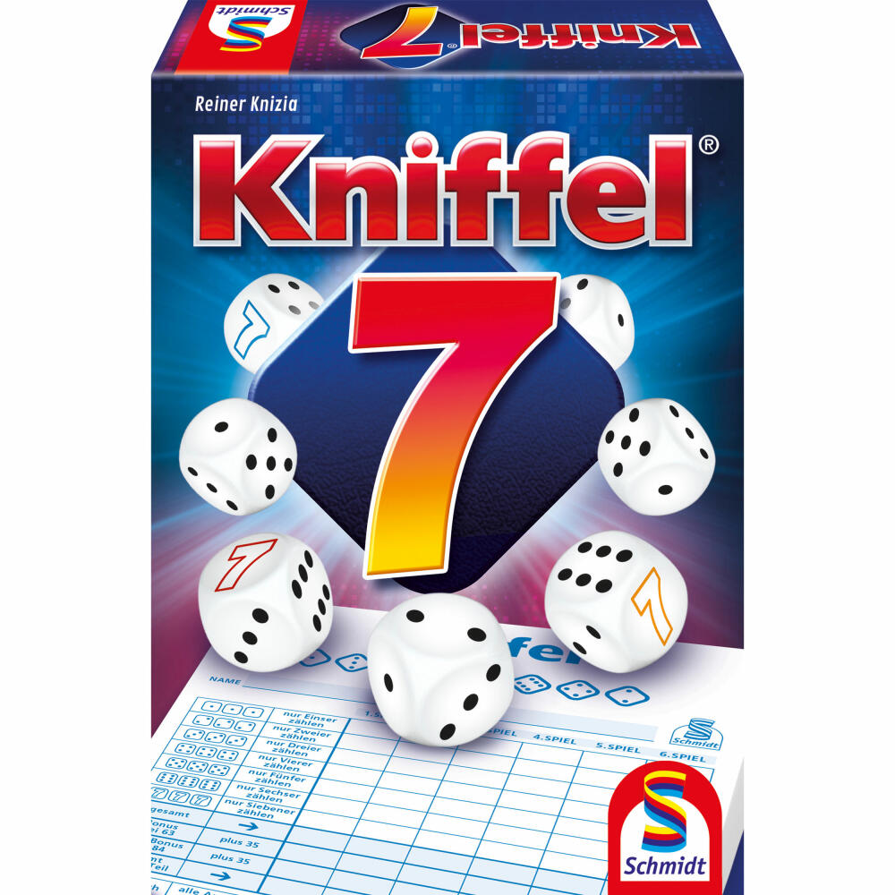 Schmidt Spiele Klein & Fein Kniffel 7, Würfelspiel, Gesellschaftsspiel, ab 8 Jahren, 49436