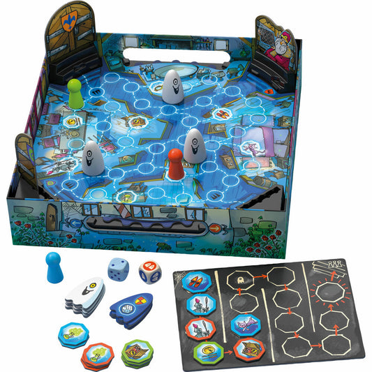 Schmidt Spiele Drei Magier Die verdrehte Spuknacht, Kinderspiel, Brettspiel, ab 5 Jahren, 40896