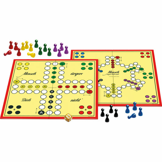 Schmidt Spiele Mensch ärgere dich nicht 110 Jahre GOLD, Brettspiel, Klassiker, ab 6 Jahren, 49277