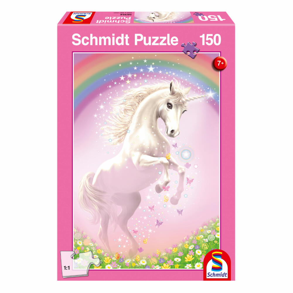 Schmidt Spiele Puzzle Pink Unicorn, Children's Puzzle, Children's Puzzle, Standard, 150 Pieces, 56354