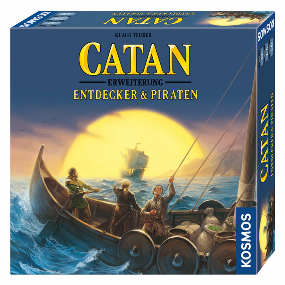 KOSMOS Catan - Expansion - Explorers & Pirates, Strategy Game, Strategy and Adventure, Game, Ages 12 and Up, 693411