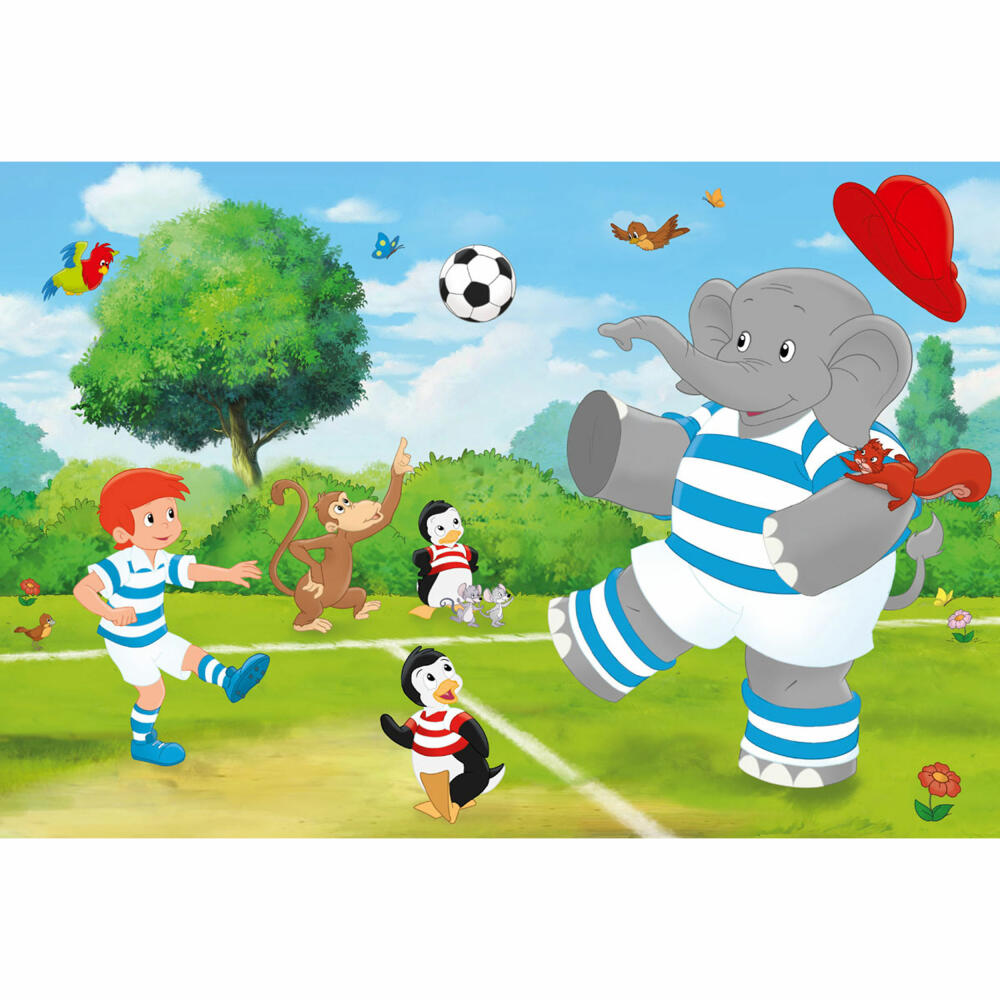 Schmidt Spiele Benjamin Blümchen Sport und Spiel mit Törööö!, Kinderpuzzle, Kinder Puzzle, Kinderpuzzles, 3 x 48 Teile, 56401