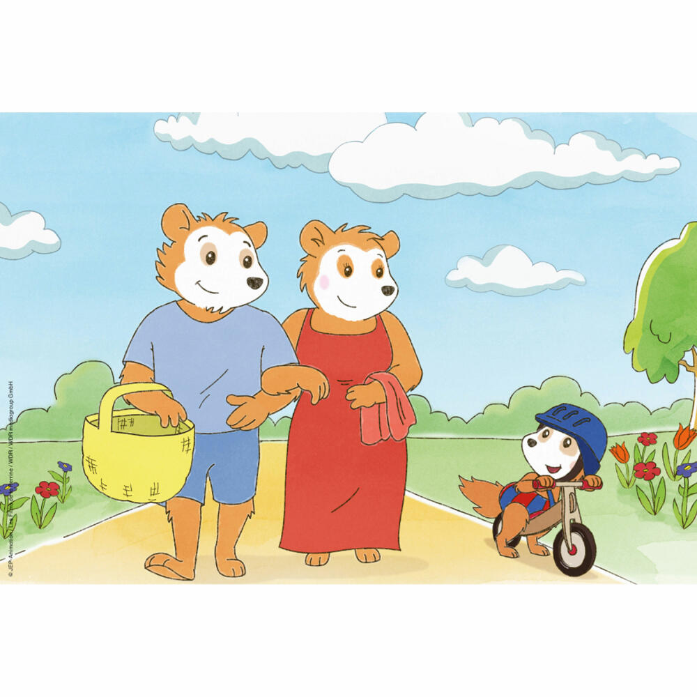 Schmidt Spiele Bobo Siebenschläfer Auf ins Abenteuer, Kinderpuzzle, Kinder Puzzle, Kinderpuzzles, 3 x 48 Teile, 56415