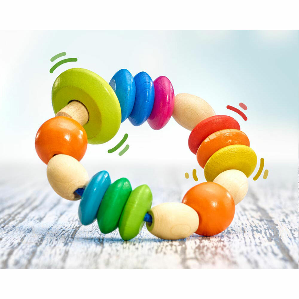 Selecta Toy Limbo Grasping Toy, Rattle, Baby Game, Baby Toy, Game, Wood, 9 cm, 61011