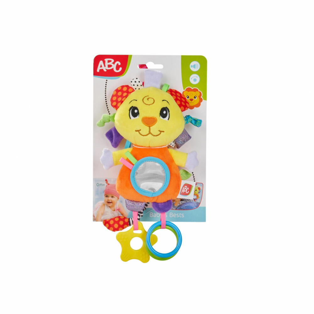 Simba ABC Colorful Fun Lion, Grasping Toy, Rattle, Plush Toy, Baby Toy, 104010035